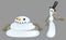 Snowmen Pair Cartoon