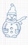 Snowmen vector hand drawn