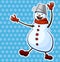 Snowmen vector hand drawn vector illustration