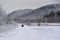 Snowmobile in the Adirondack Mountains