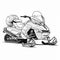 Snowmobile Coloring Pages: Monochrome Concept Art For Kids