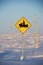 Snowmobile crossing sign.