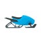 Snowmobile icon, flat style