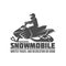 Snowmobile logo, badge, emblem