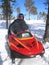 Snowmobile riding