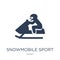 Snowmobile sport icon. Trendy flat vector Snowmobile sport icon