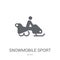 Snowmobile sport icon. Trendy Snowmobile sport logo concept on w