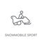 Snowmobile sport linear icon. Modern outline Snowmobile sport lo