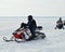 Snowmobilers on Lake