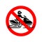 Snowmobiles are prohibited sign.