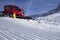 Snowplow clears tracks in the ski resort of the Hintertuxer in Tyrol, Austria