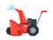 Snowplow Machine Is A Robust Vehicle Equipped With A Large Blade Or Plow At Its Front, Used To Clear Snow And Ice