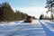 Snowplow on Rural Road