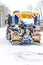 snowplow in the streets of dronten after a lot of snow