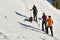 Snowshoe tourers on Katrinalm in Bad Ischl