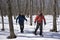 Snowshoeing in McLeans Park, Manitoulin Island