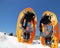 SNOWSHOES for excursions on the snow in the mountains