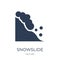 Snowslide icon. Trendy flat vector Snowslide icon on white background from nature collection