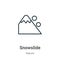 Snowslide outline vector icon. Thin line black snowslide icon, flat vector simple element illustration from editable nature