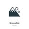 Snowslide vector icon on white background. Flat vector snowslide icon symbol sign from modern nature collection for mobile concept