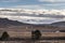 Snowstorm over the Cairngorm Mountains from Dava Moor in Scotland.