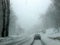 Snowstorm on a road