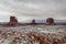 Snowstorm sweeps through Monument Valley