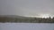 Snowstorm at Valan river in Are Valadalen in Jamtland in Sweden
