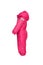 Snowsuit, Children`s winter clothes for walking with hood pink color, side view