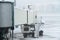 Snowy Airplane Terminal at the Airport
