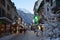 Snowy alleys of Chamonix Mint Blanc, France.