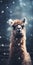 Snowy Alpaca: Carnivalcore Llama For Mobile Phone Lock Screen