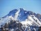 Snowy alpine mountain peak Wildhorn located in the Bernese Alps massif seen from the Sex Rouge Glacier, Les Diablerets - Suisse