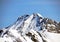 Snowy alpine mountain peak Wildhorn located in the Bernese Alps massif seen from the Sex Rouge Glacier, Les Diablerets - Suisse