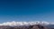 Snowy Andes mountains, as seen from Potrerillos, Mendoza, Argentina, in a sunny, bright winter day