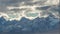 Snowy andes mountains closeup, tierra del fuego, argentina