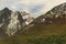 Snowy andes mountains landscape, ushuaia, argentina