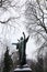 Snowy Angel from the mystery old Prague Cemetery, Czech Republic