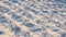 Snowy background, footprints in the snow, steps in the snow.