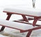 Snowy bench