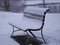 Snowy bench