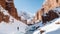 Snowy Canyon Landscape In 32k Uhd Style