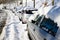 Snowy cars in Jaca
