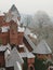 Snowy Castle Rooftops Cone / Triangle Pattern in F