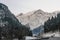 Snowy Chamonix de Mont Blanc on a Christmas Day