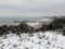 Snowy cliff top view of Bournemouth pier