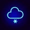 Snowy Cloud Neon Sign