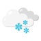 Snowy Day Flat Icon Isolated on White