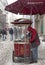 Snowy day in Taksim, Beyoglu. Istanbul, Turkey