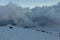 Snowy and deserted slopes of Mount Elbrus